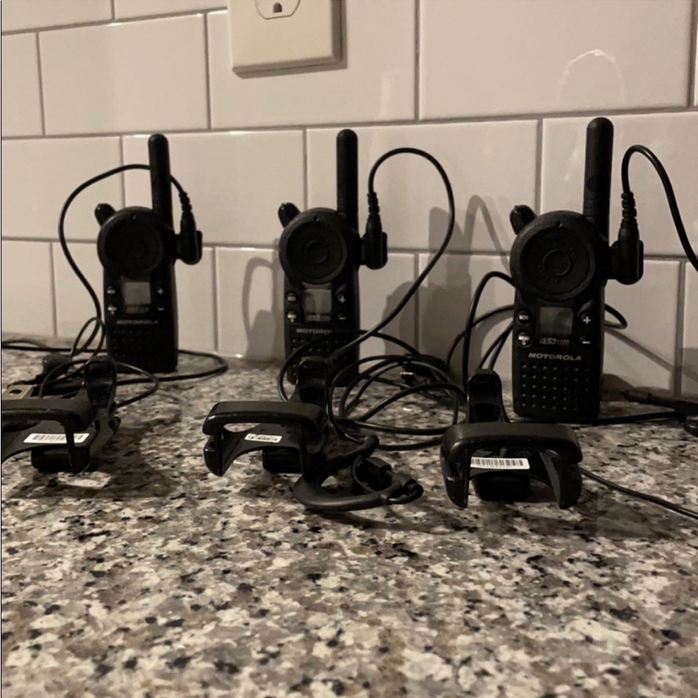 Set of 3 Motorola Walkie Talkie Radios